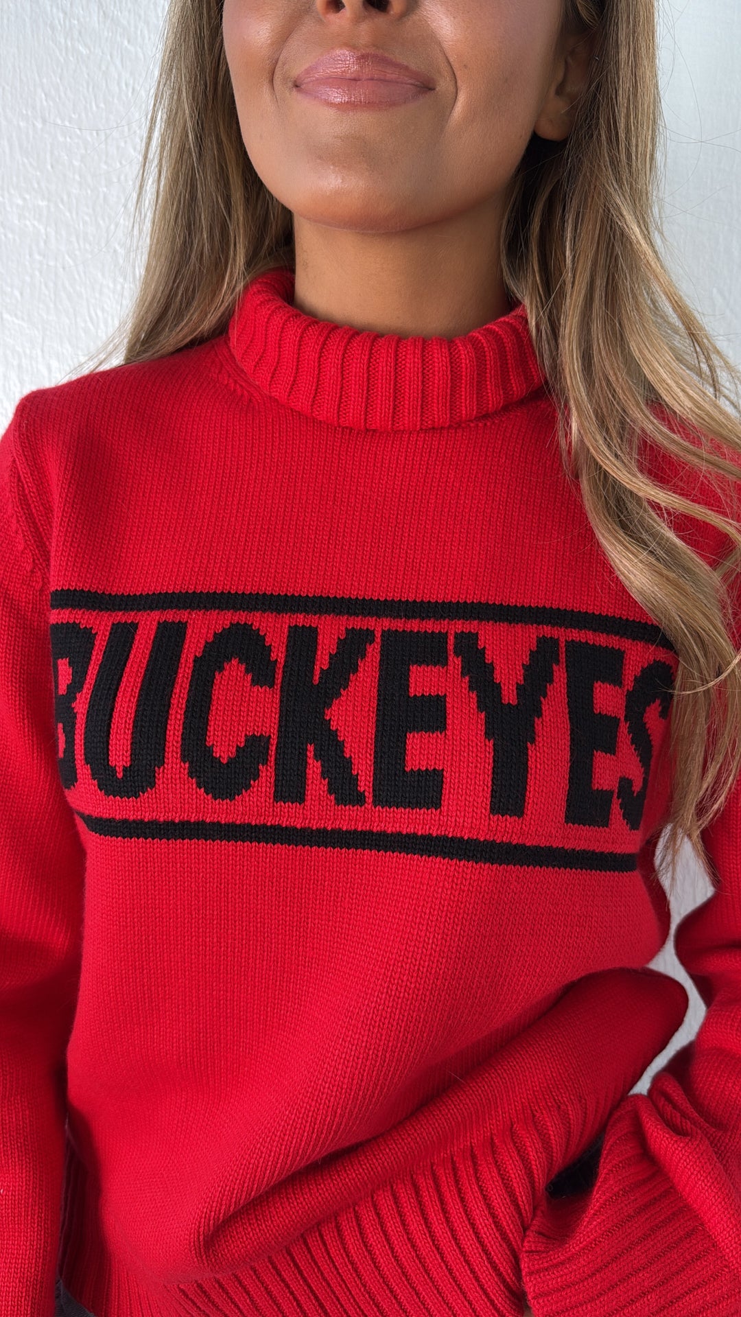 Varsity Buckeye Sweater, Red