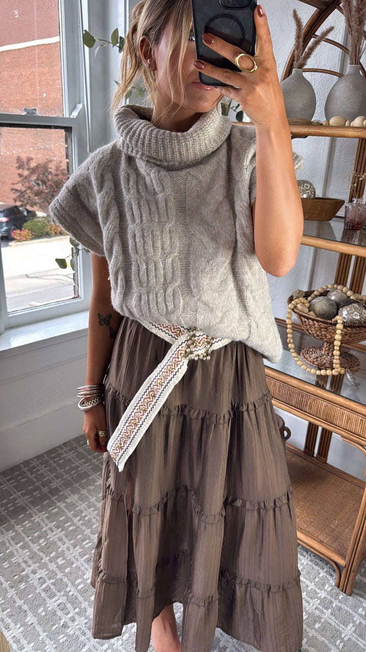 Picture Perfect Maxi Skirt, DK.Brown