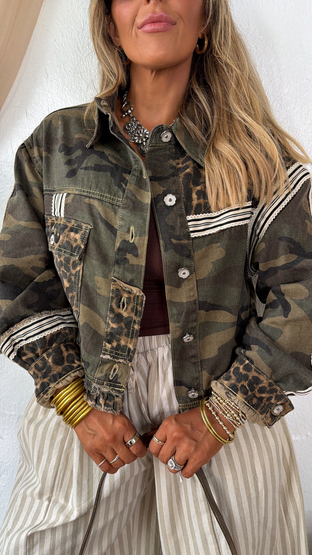 Raw Edgy Camo Jacket, Olive