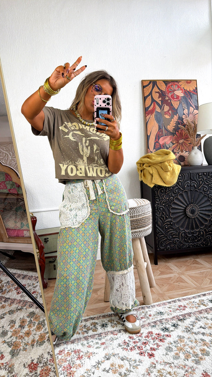 Touch Of Flare Joggers, Sage