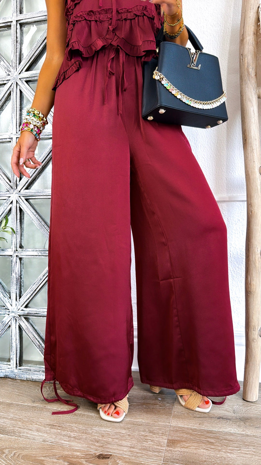 Cranberry Dreams Two Piece Set, Burgundy