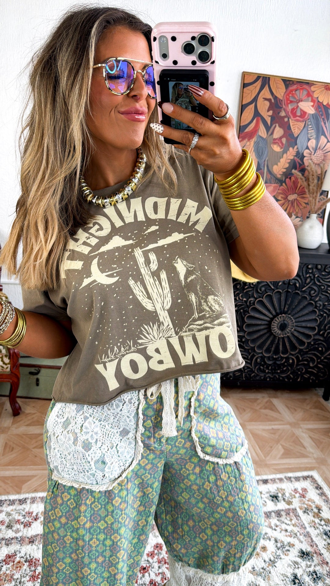 Midnight Cowboy Graphic Tee, Brown