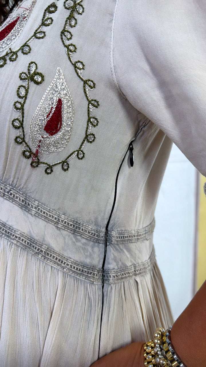 Starlight Pearl Maxi Dress, Latte