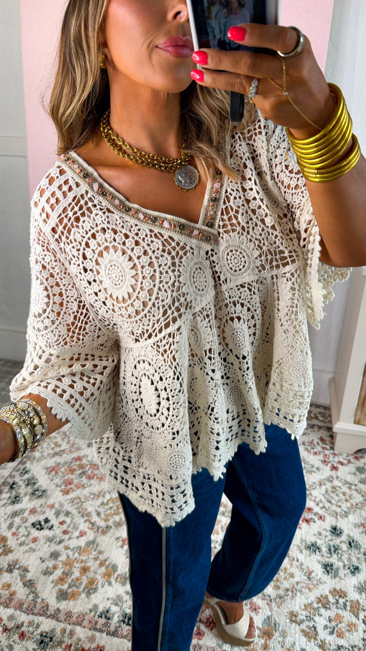 Sage & Sun Knit Top, Natural
