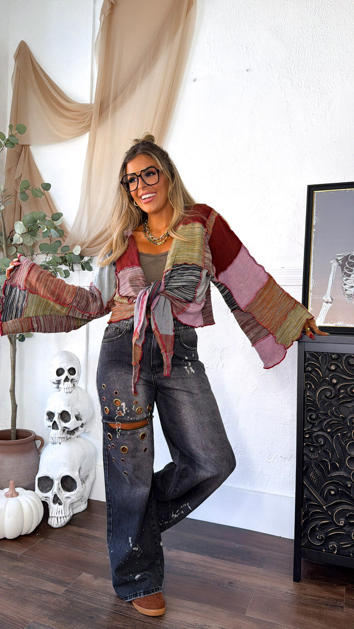 Yellow Springs Patch Cardigan, Powder Brick
