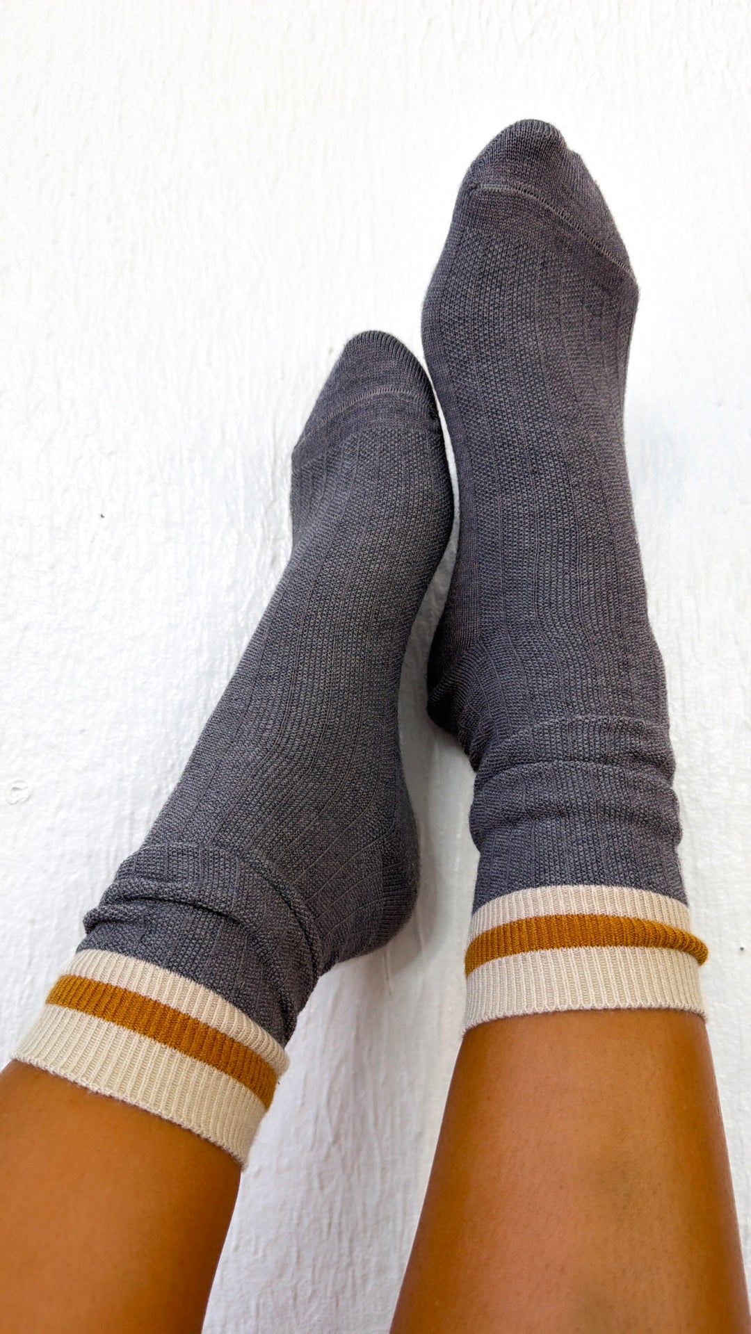 Colorblock Socks, Grey