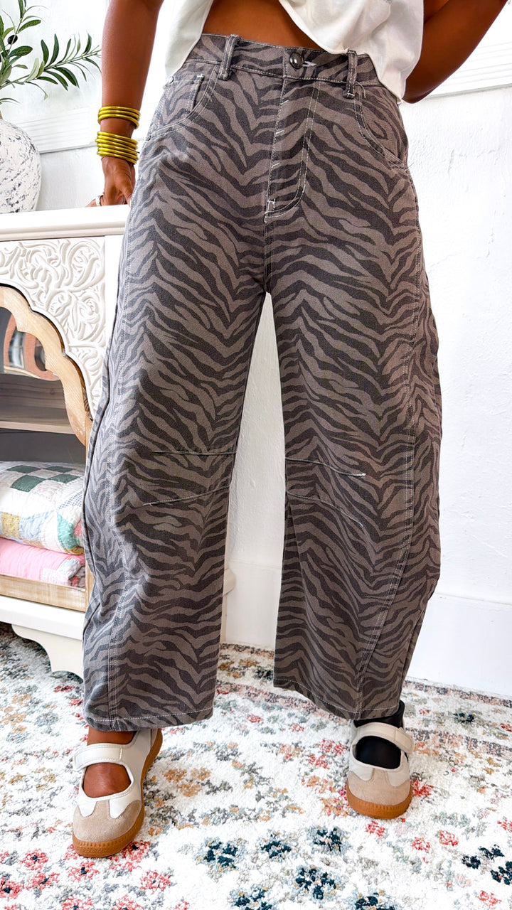 Gallery Girl Barrel Pants, Zebra