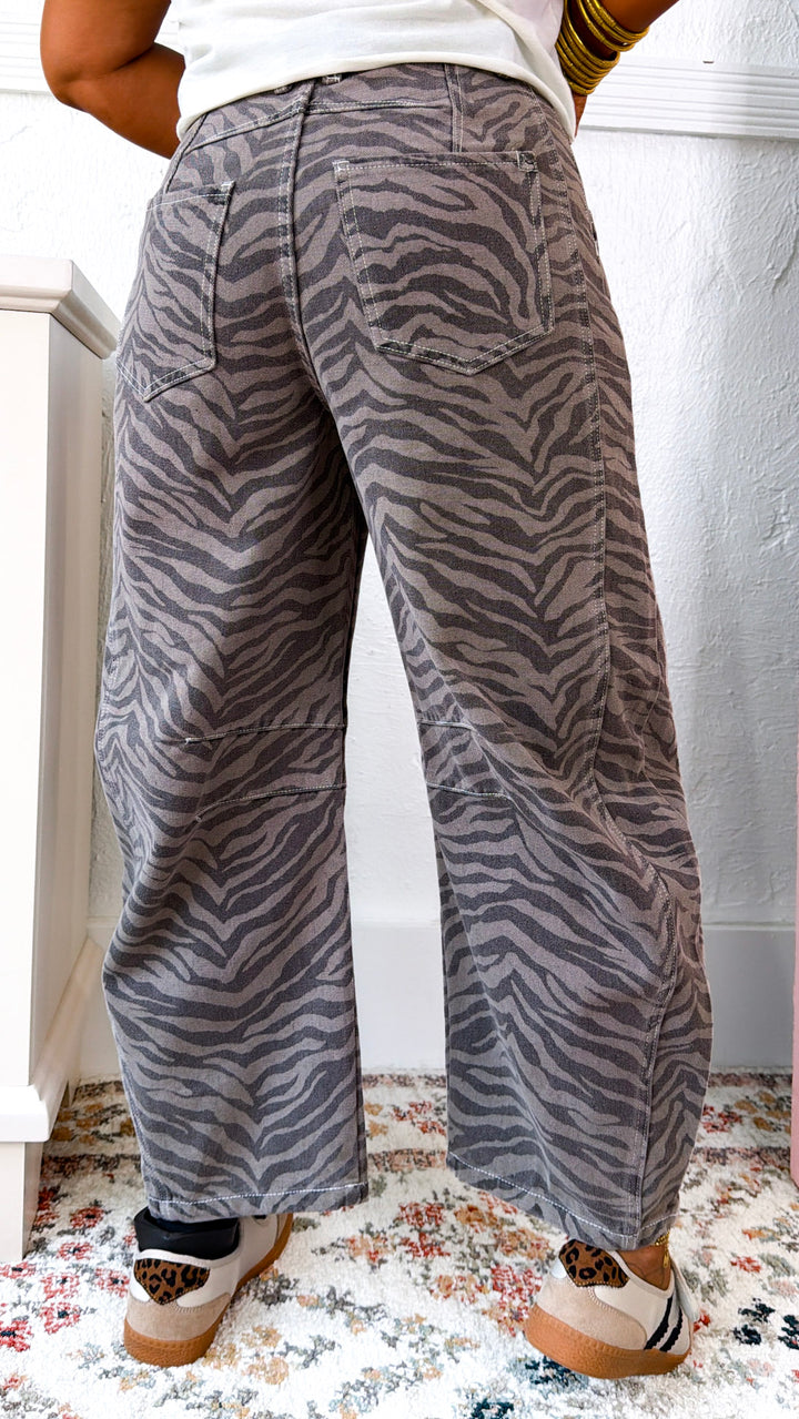 Gallery Girl Barrel Pants, Zebra