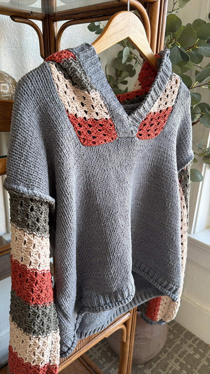 Fog Harbor Knit Sweater, Navy Multi