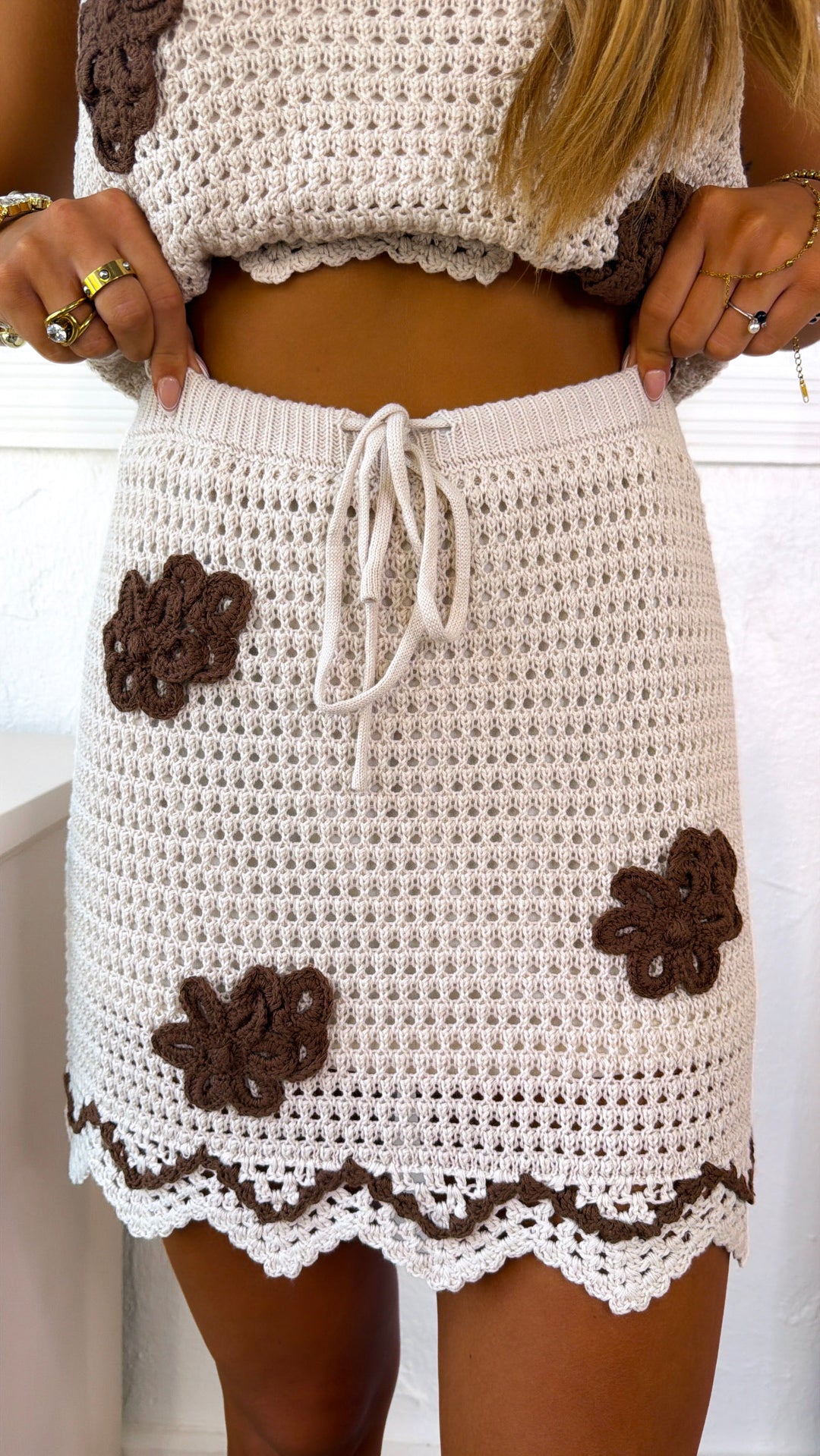 Next Chapter Crochet Skirt, Natural