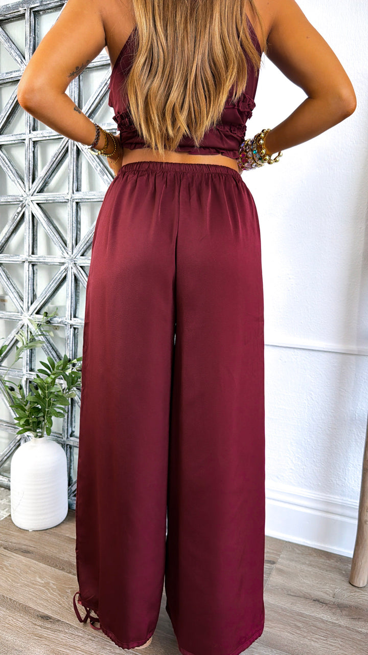 Cranberry Dreams Two Piece Set, Burgundy