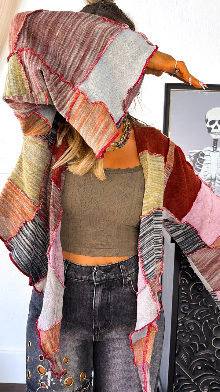 Yellow Springs Patch Cardigan, Powder Brick