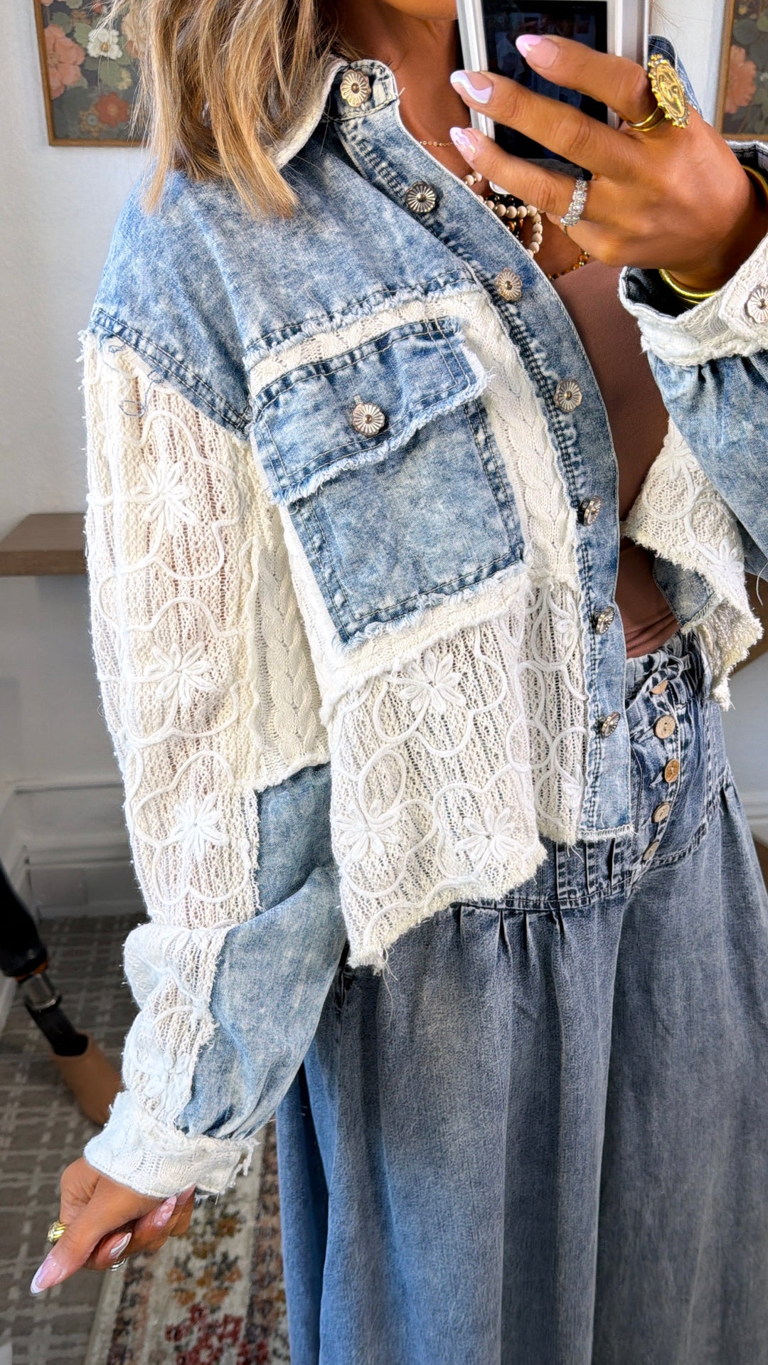 Savilla Springs Jacket, Denim Multi