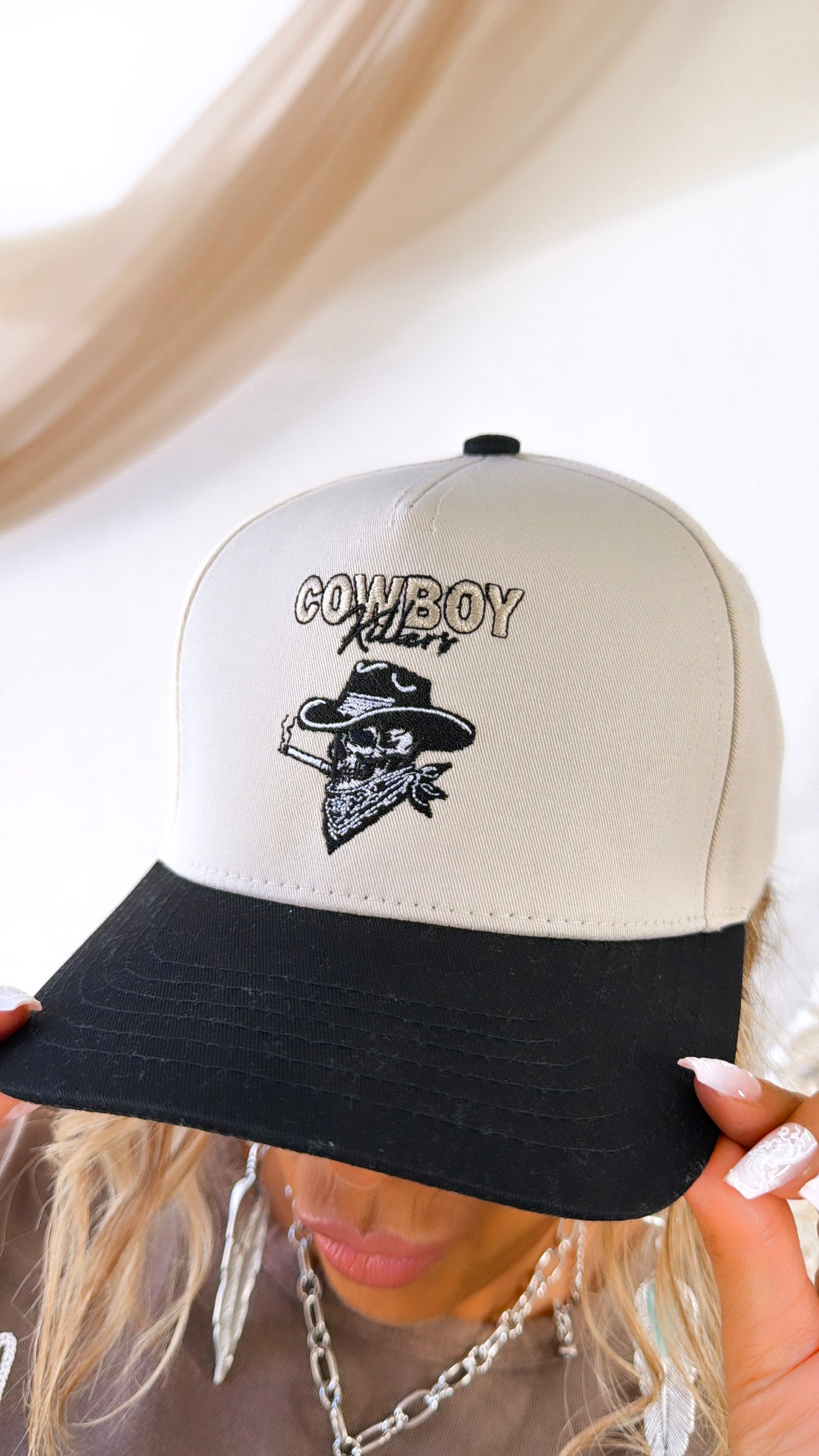 Cowboy Killers Trucker Hat, Black/Natural – Everyday Chic Boutique