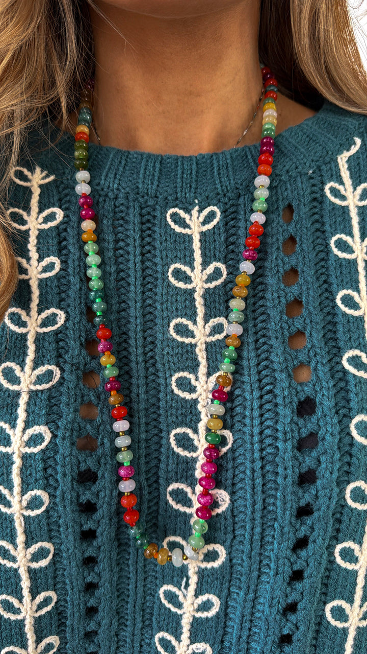Wildberry Harvest Sweater, Emerald Green