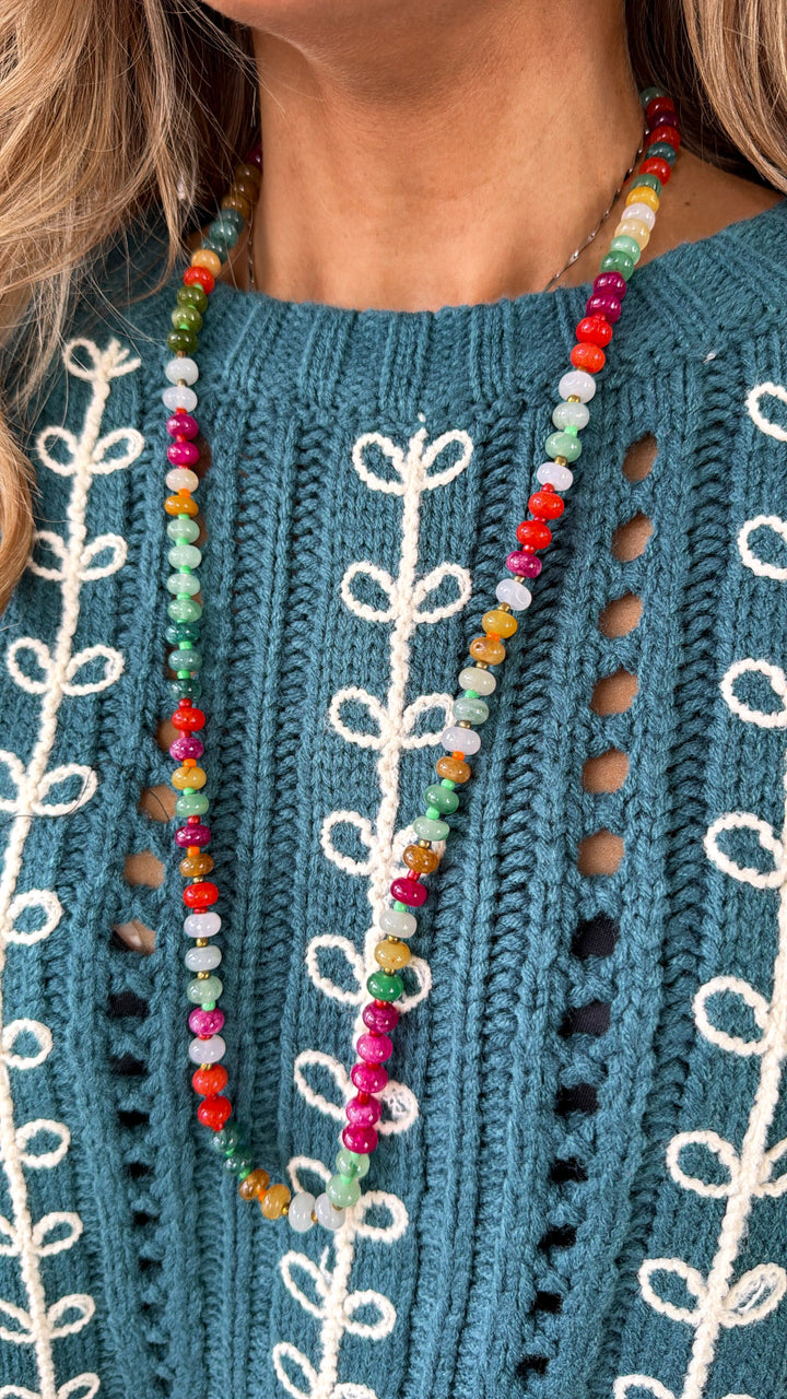 Wildberry Harvest Sweater, Emerald Green