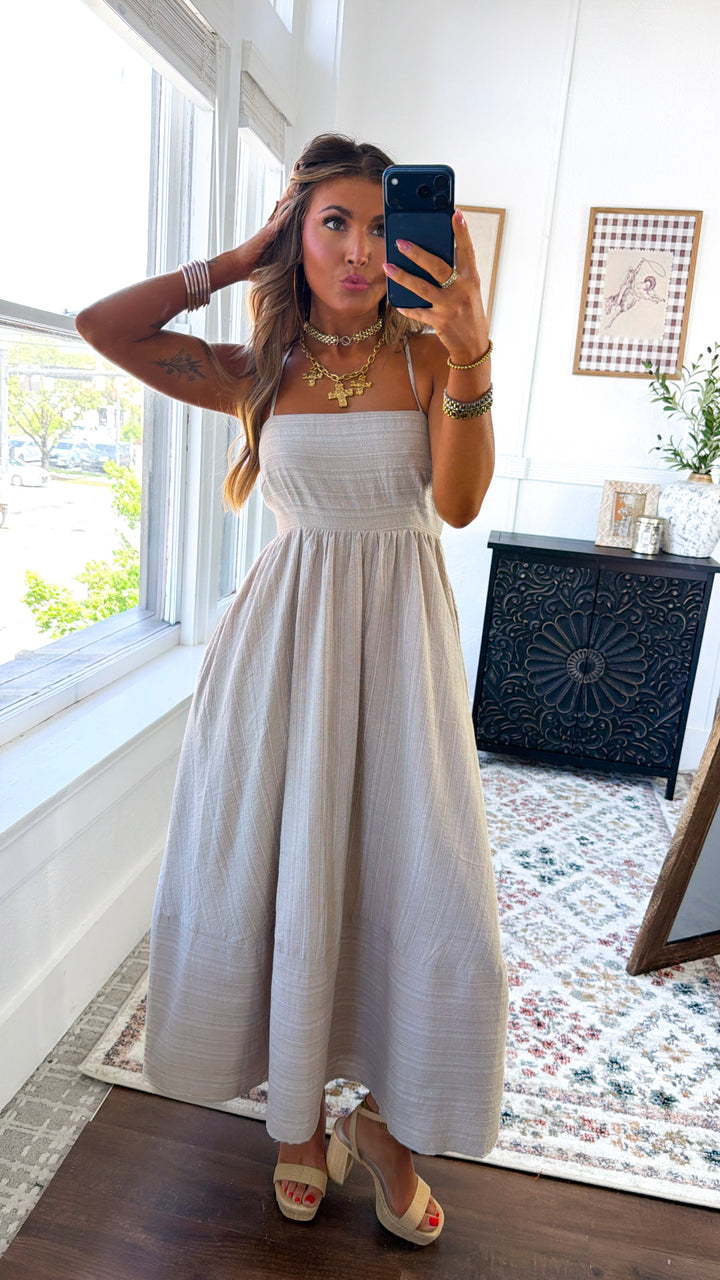 Dorothea Midi Dress, Sand