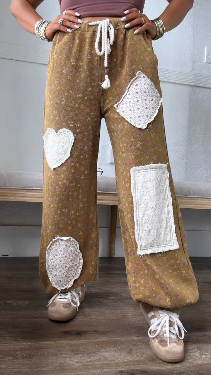 Wore Grace Patched Jogger, Rusted Ochre