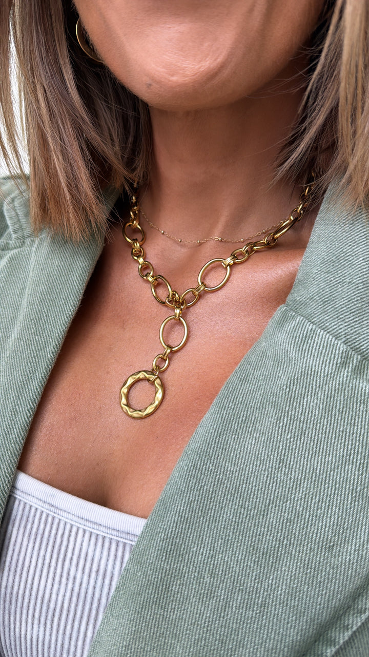 Treasure Jewels: Golden Loop Drop Necklace