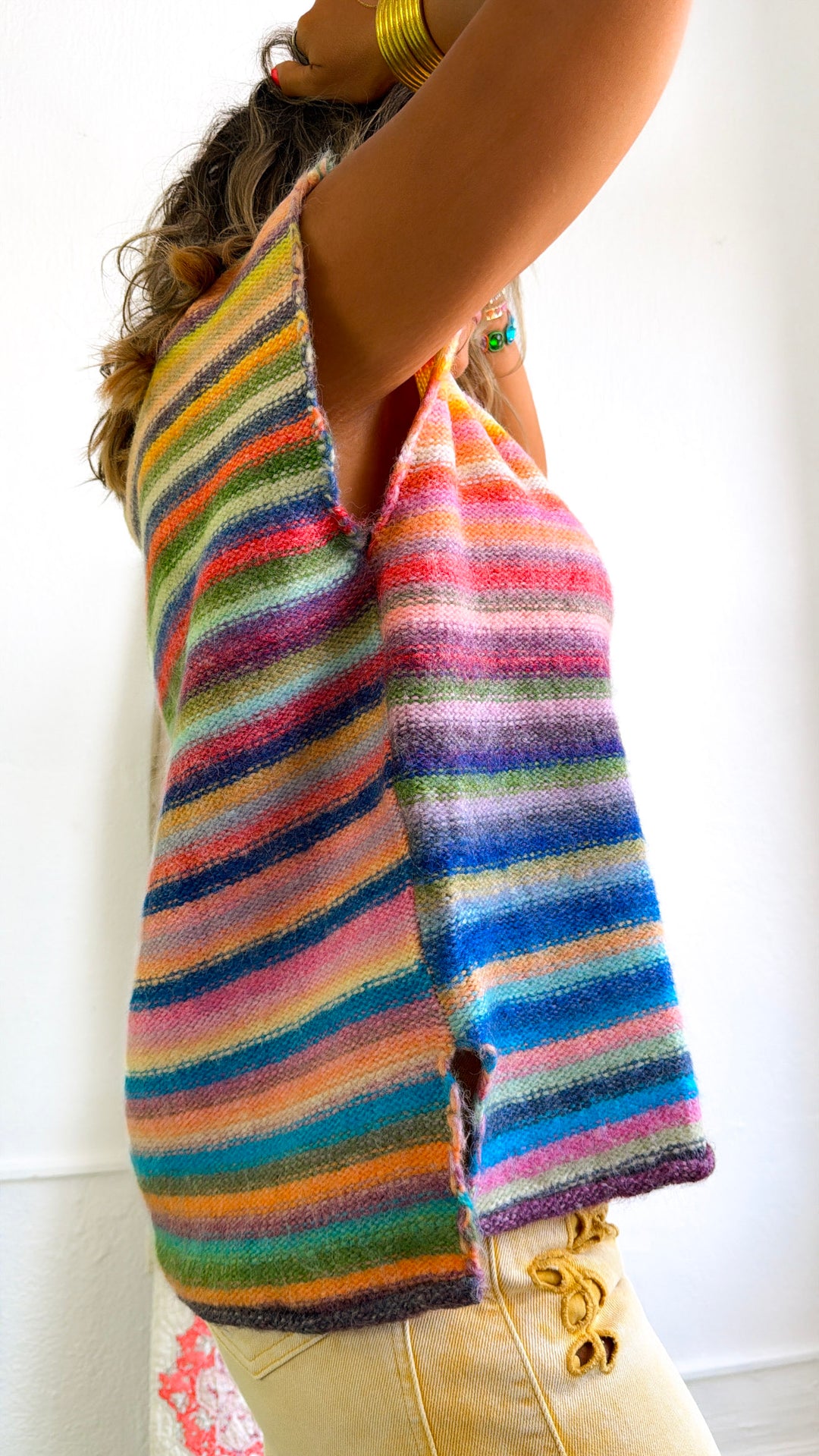 Painted Skies Knit Sweater Tank, Rainbow