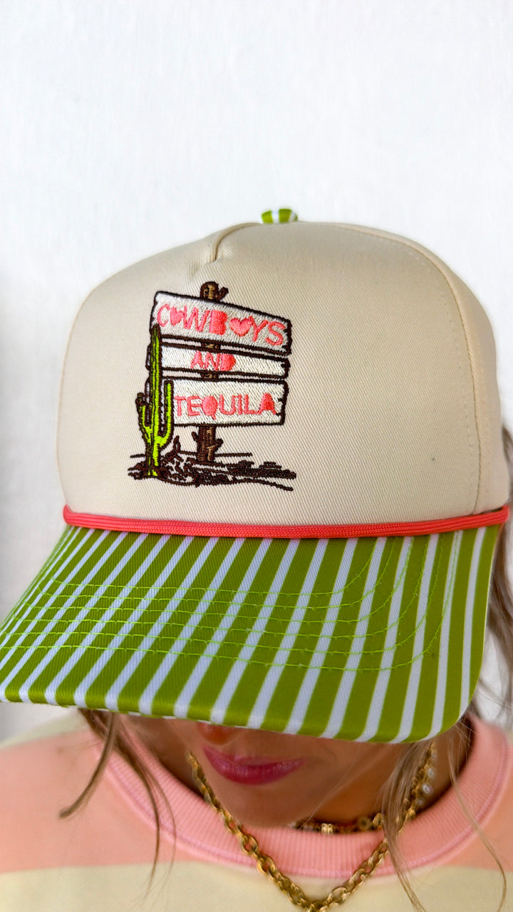Cowboys & Tequila Canvas Trucker Hat