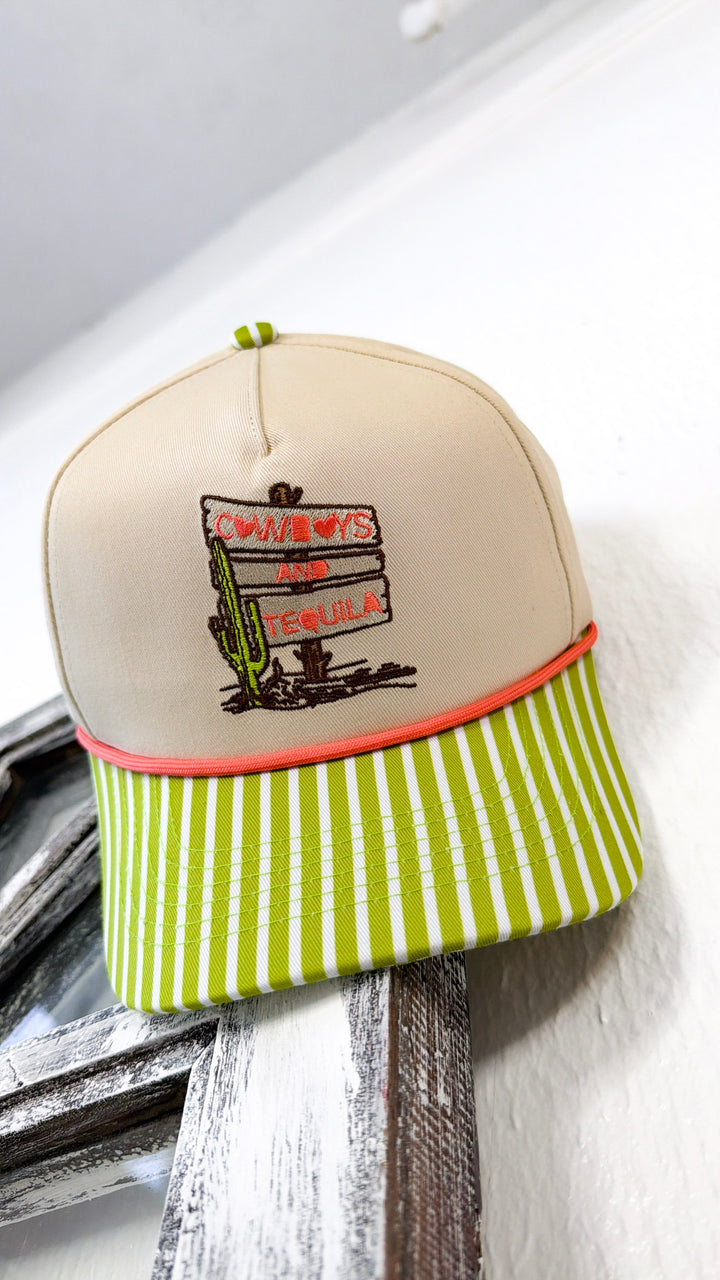 Cowboys & Tequila Canvas Trucker Hat