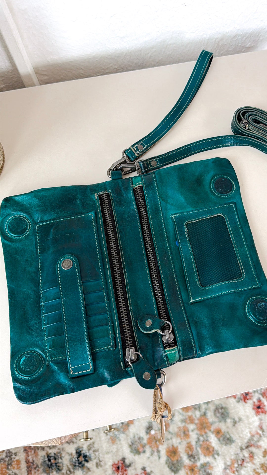 Bedstu Cadence Crossbody, Artic Teal Driftwood