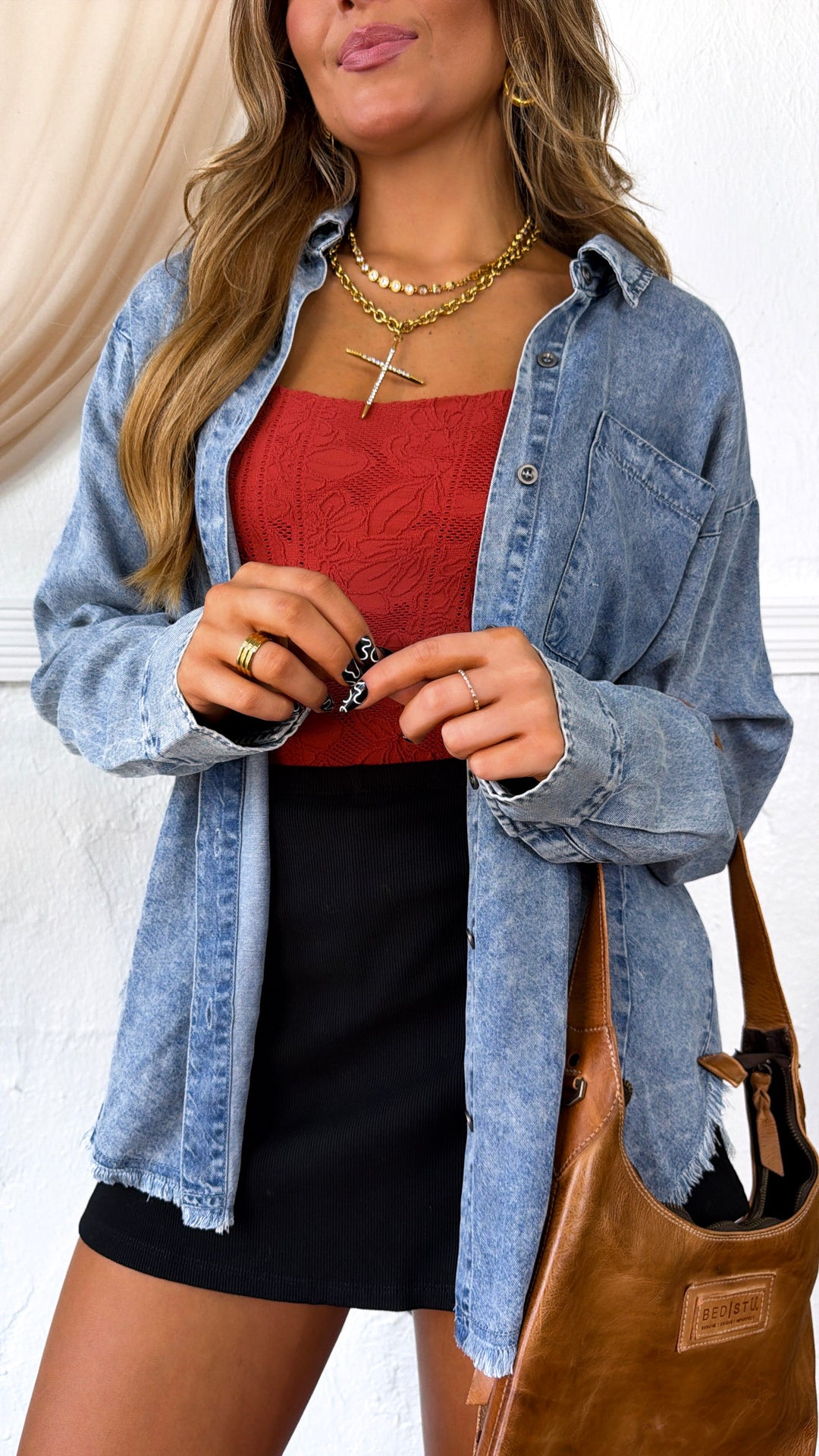 The Canyon Denim Top, Deep Blue