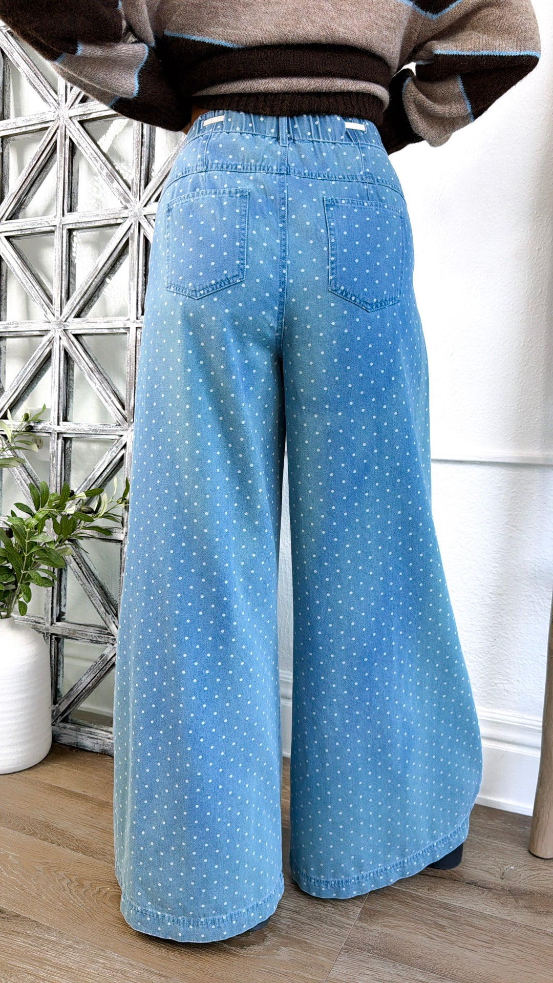 Polka Dot Days Pants, Denim