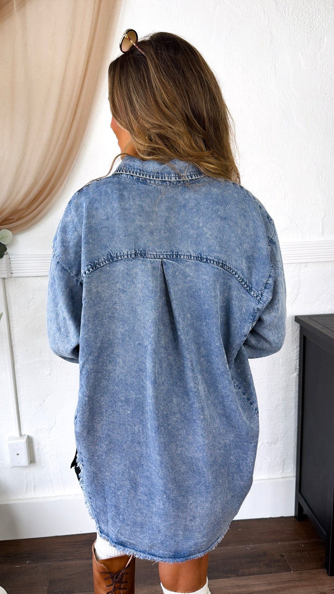 The Canyon Denim Top, Deep Blue