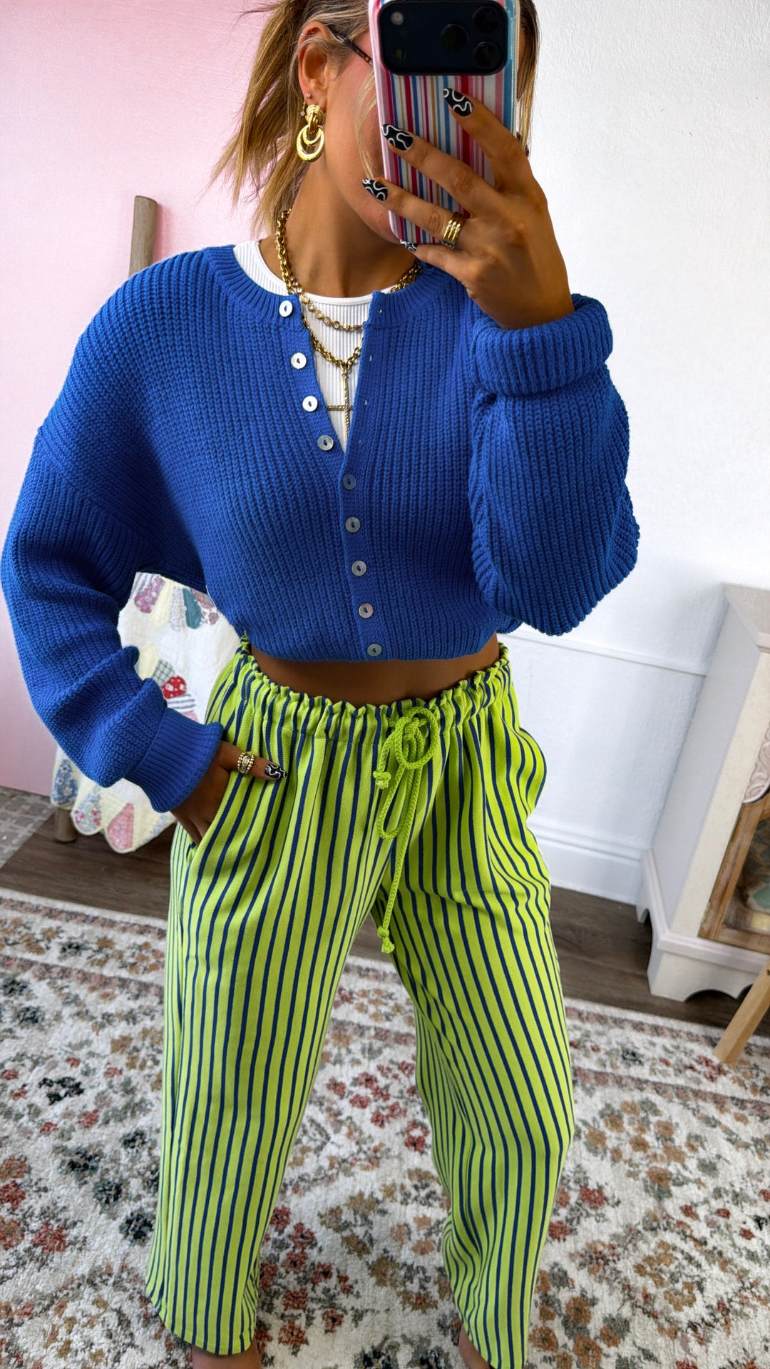 ECB Exclusive: The Signature Pants, Lime/Cobalt