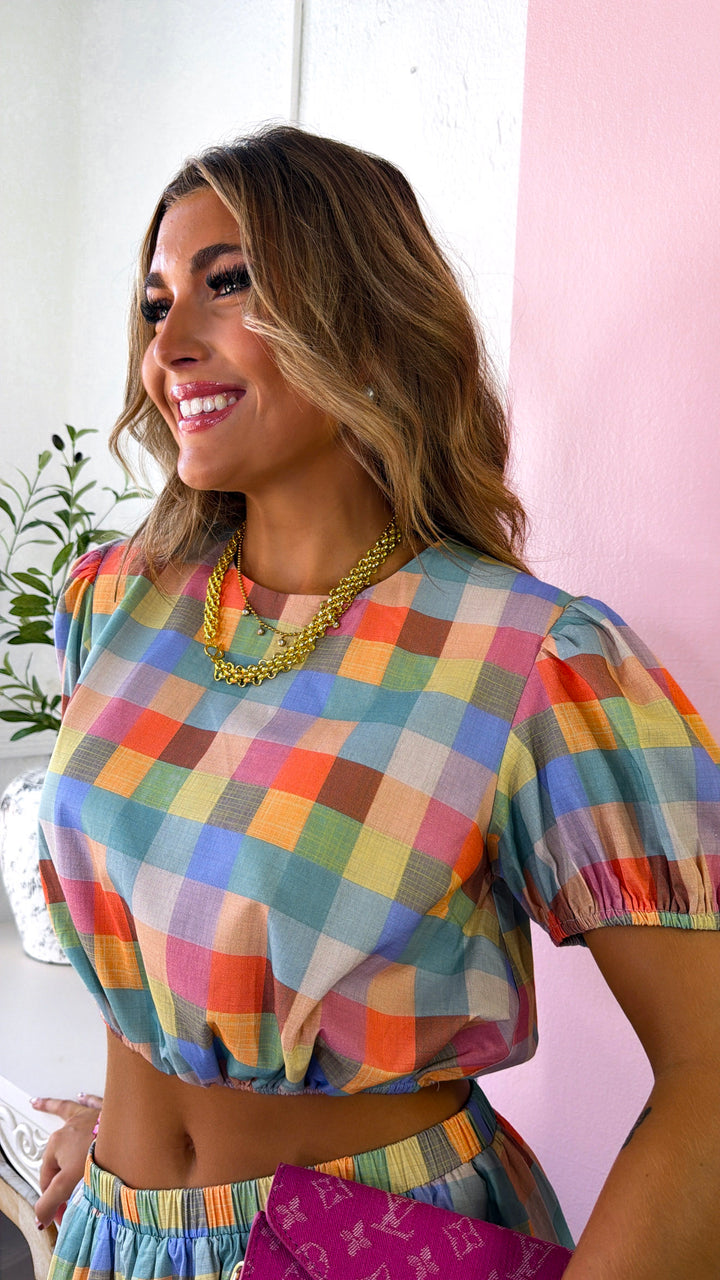 The Precious Plaid Top, Multi