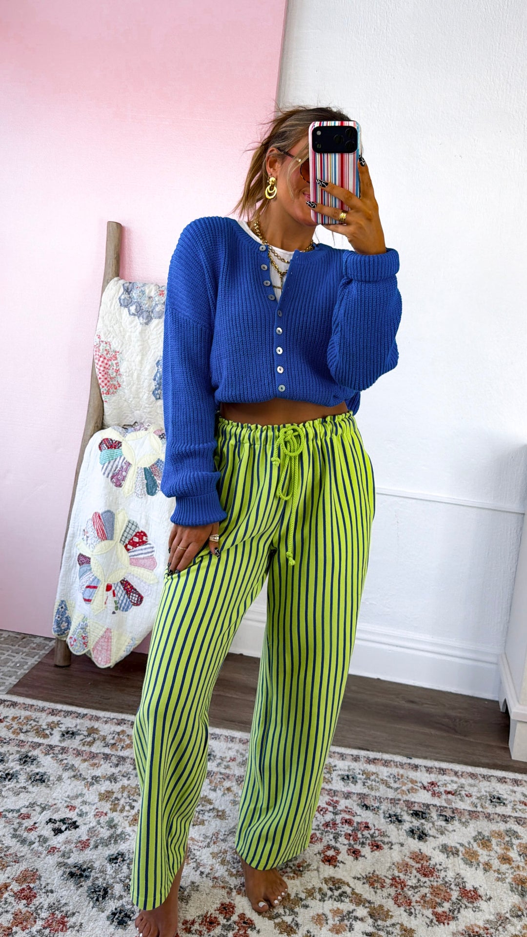ECB Exclusive: The Signature Pants, Lime/Cobalt