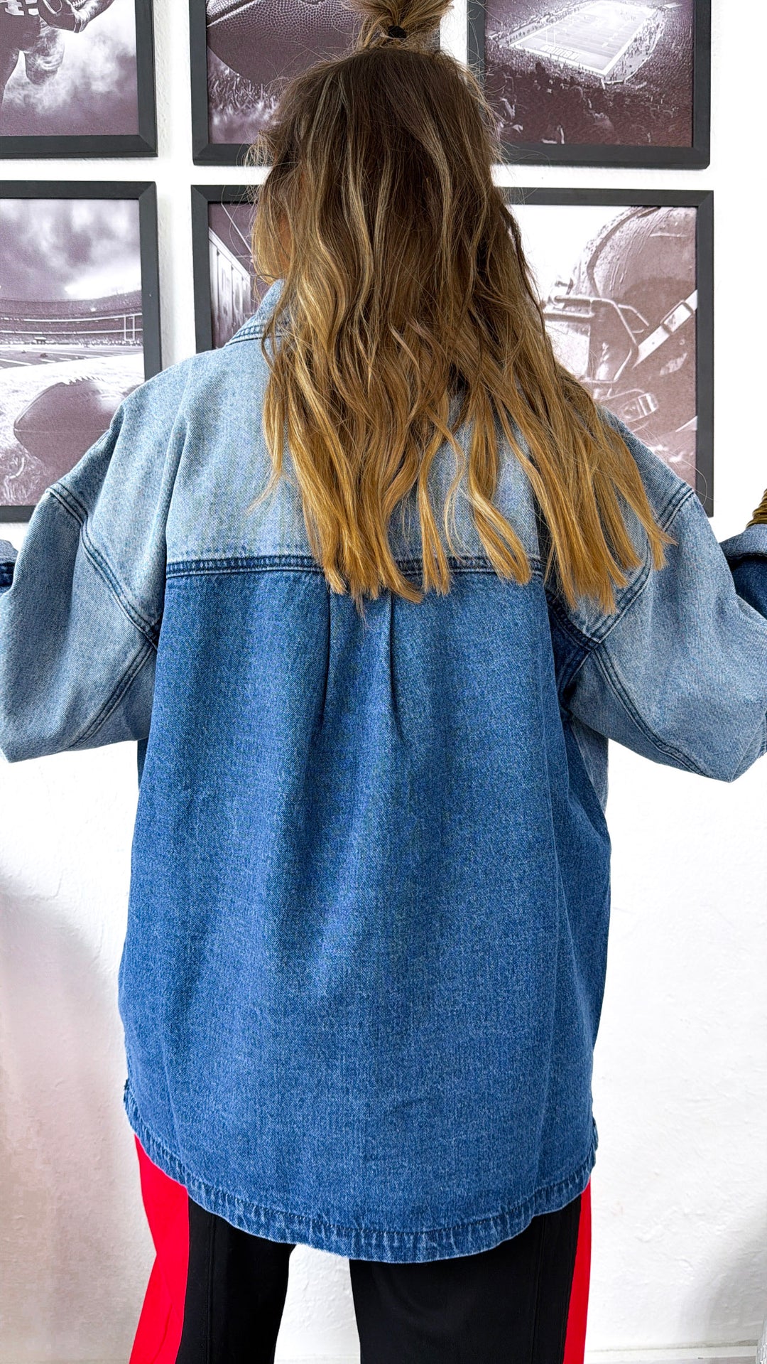 Button Up Denim Jacket, Denim Mix