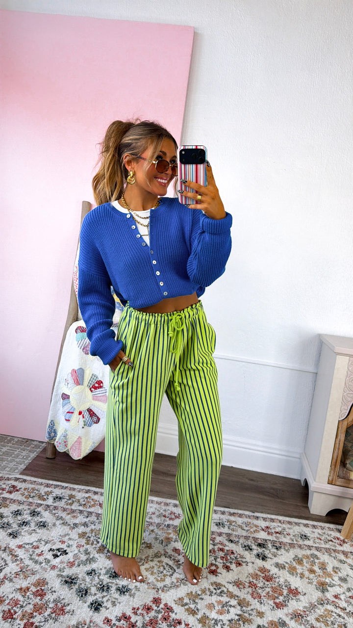 ECB Exclusive: The Signature Pants, Lime/Cobalt