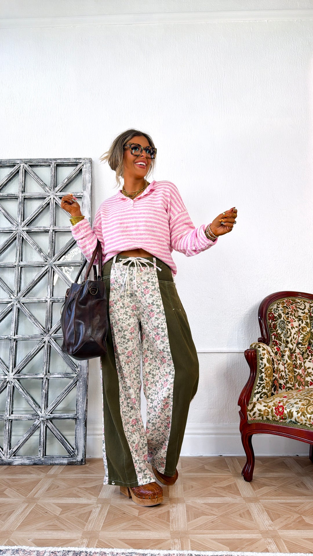 Unique Detailed Pants, Olive
