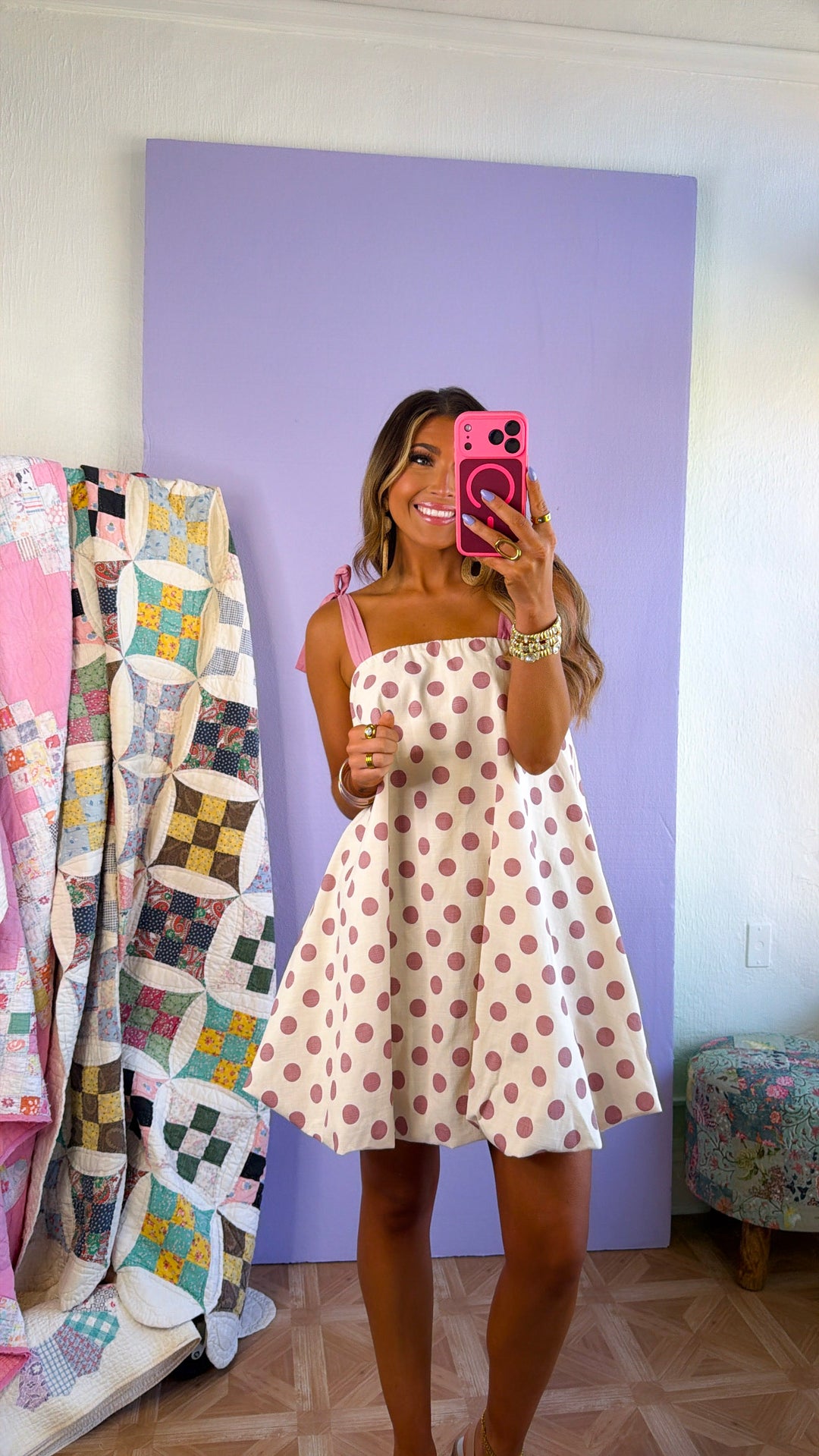 Open Fields Polka Dot Dress, Dusty Pink Everyday Chic Boutique Open Fields Polka Dot Dress, Dusty Pink Everyday Chic Boutique