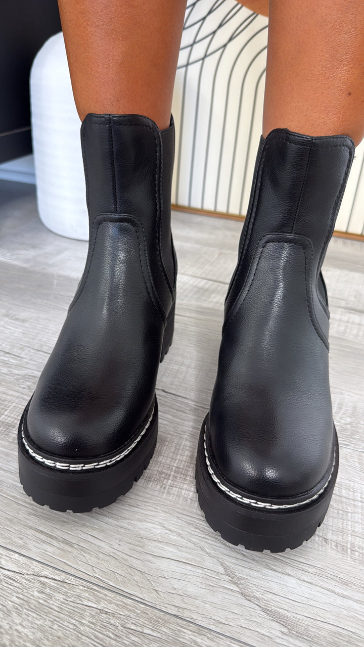 Torren Heeled Boots, Black