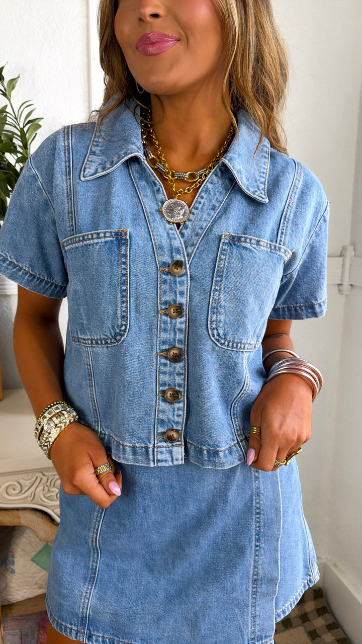 Cowgirl Blues Denim Set, Medium