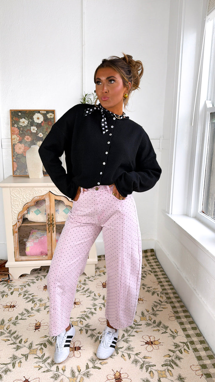 Penelope Knit Cardigan, Black