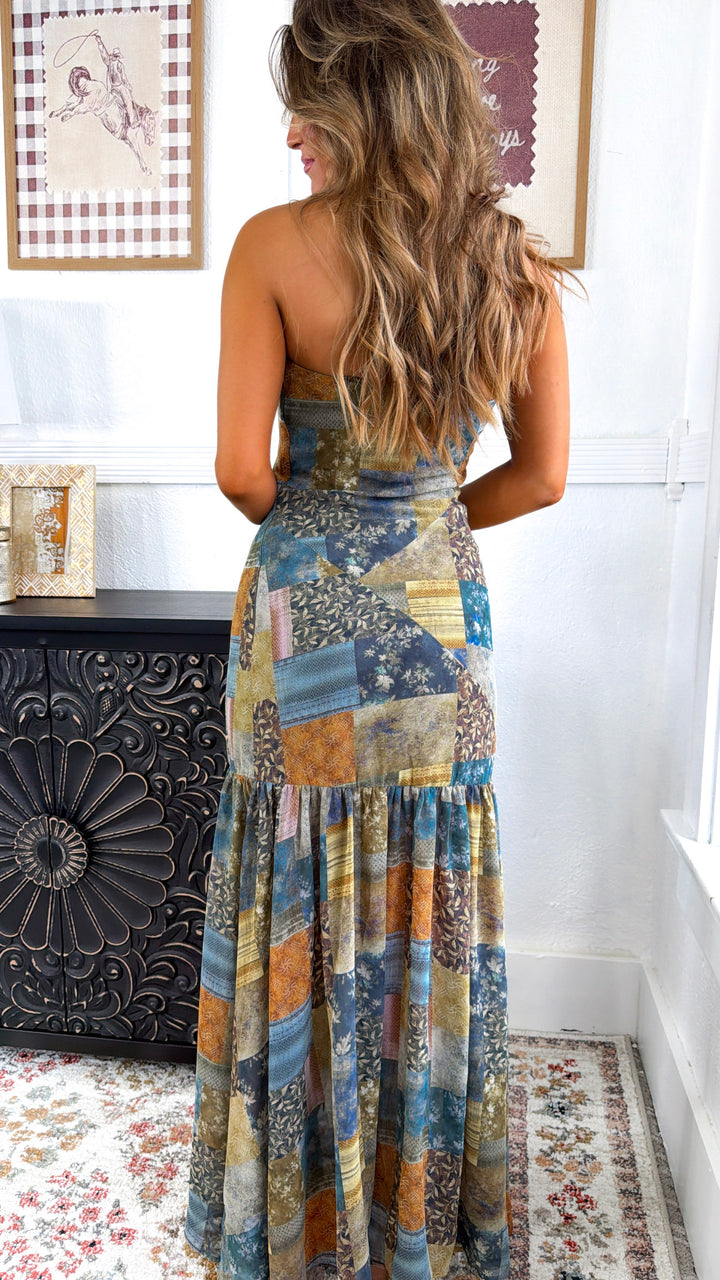 Golden Willow Maxi Dress, Midnight
