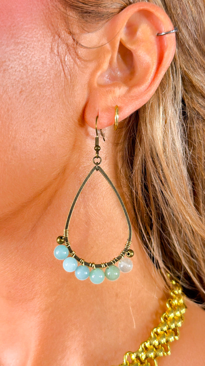 Cody Earrings Amazonite