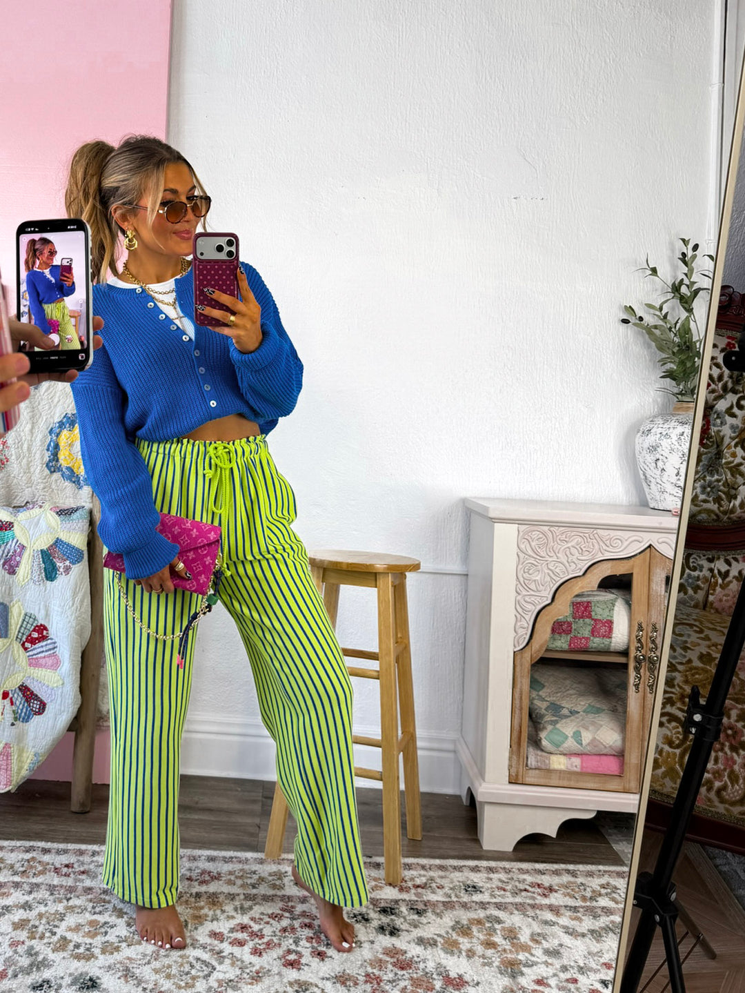 ECB Exclusive: The Signature Pants, Lime/Cobalt