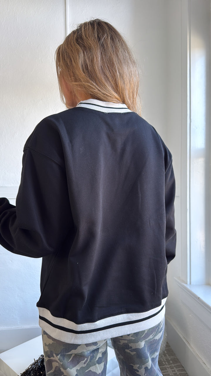 Vintage Gameday Pullover Sweatshirt, Black