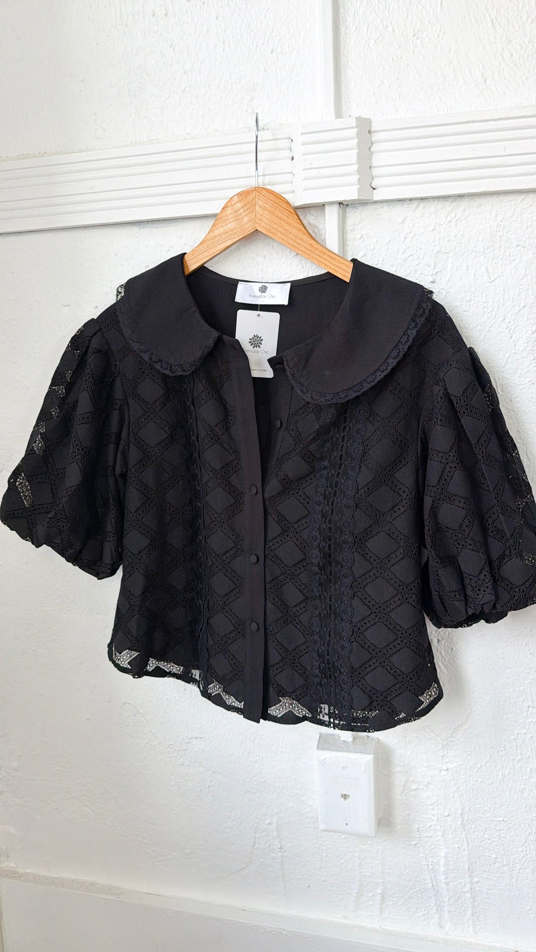 Elegant Midnight Blouse, Black