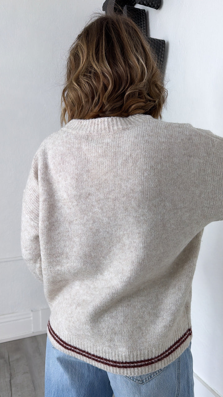 Ski Club Crew Neck, Grey