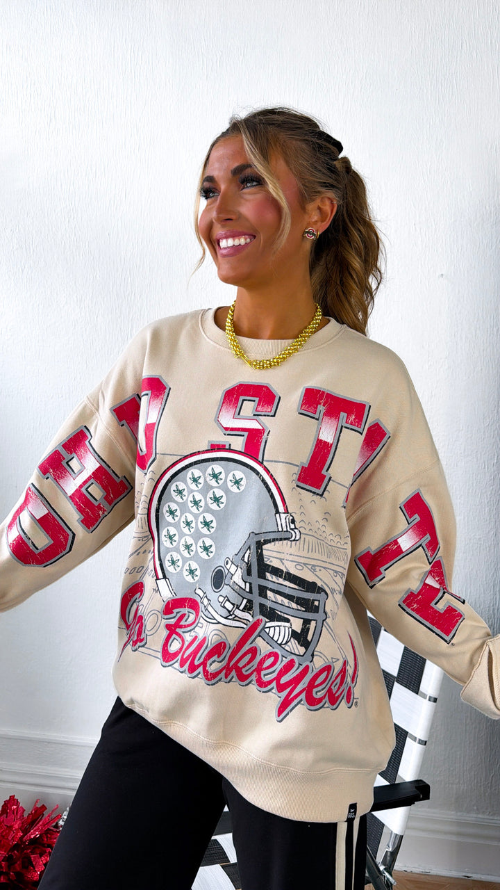 Buckeye Country Vintage Crewneck, Oatmeal