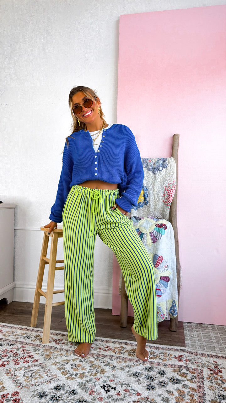 ECB Exclusive: The Signature Pants, Lime/Cobalt