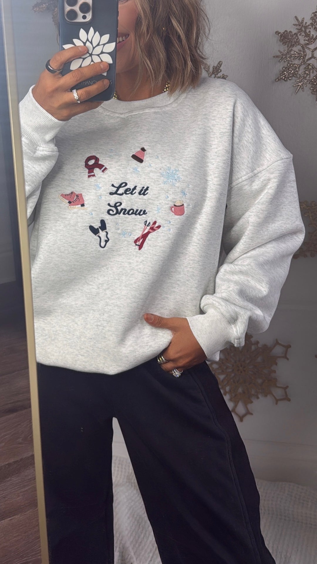 Winter Skis Crewneck, Melange