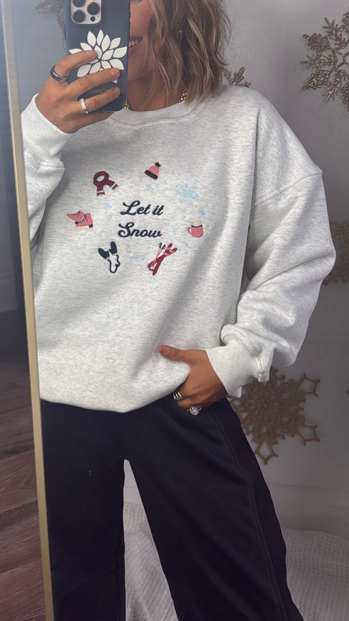 Winter Skis Crewneck, Melange